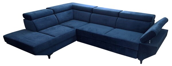 Narożnik KRIS I 280/210 cm w tkaninie plamoodpornej/ funkcja spania / regulowane zagłówki