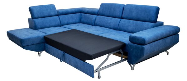 Narożnik KRIS I 280/210 cm w tkaninie plamoodpornej/ funkcja spania / regulowane zagłówki