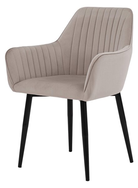 EMWOmeble Krzesło tapicerowane Y-607 | Welur | Ciemny beż