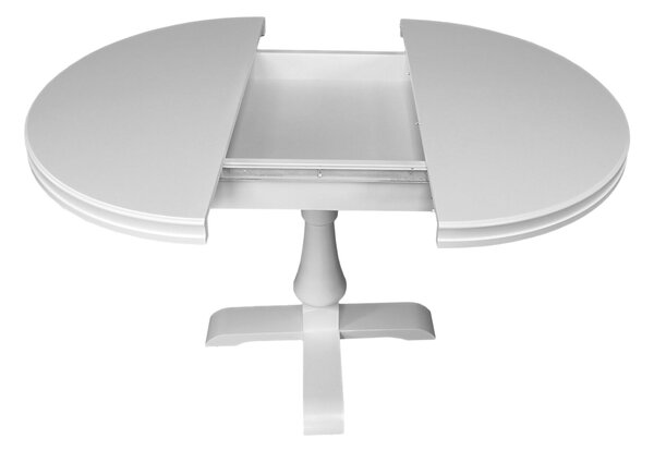 Klasyczny Stół CEZARY 90 cm + 40 cm okrągły rozkładany
