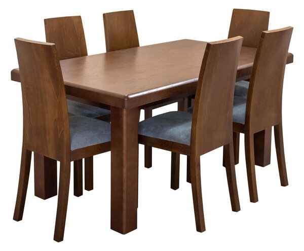 ZESTAW MEBLI do jadalni: Stół S22 160/240 x 90cm + 6 krzeseł KJ28