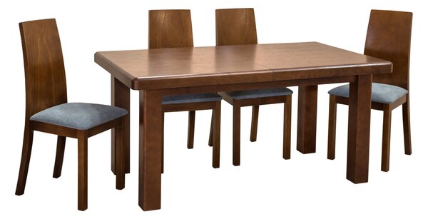 ZESTAW MEBLI do jadalni: Stół S22 160/240 x 90cm + 6 krzeseł KJ28