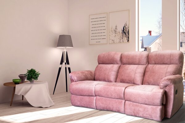 Trzyosobowa sofa wypoczynkowa MONACO 2 x relax manualny