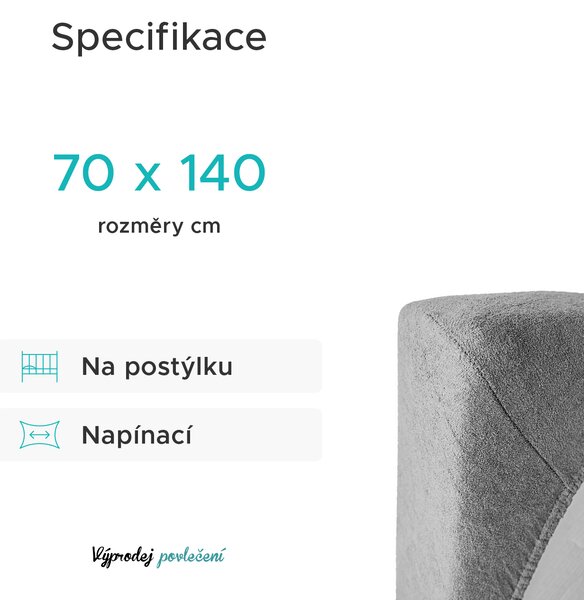 Prześcieradło frotte do łóżeczka żółte 70x140 cm