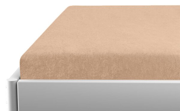 Prześcieradło frotte do łóżeczka morelowa 60x120 cm