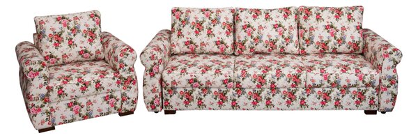 Sofa 3-osobowa EMILY z funkcją spania, Styl angielski