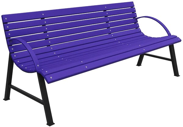 Fioletowa ławka ogrodowa 160 cm W5-E78