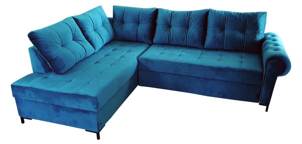 Narożnik MARVEL I 240/170 cm z funkcją spania w Stylu Glamour