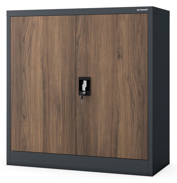 Szafka biurowa Eco Design Beata 90x40x93 cm antracyt/orzech