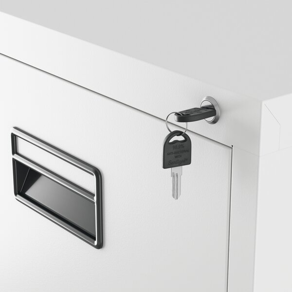 Szafa kartotekowa metalowa z 4 szufladami biała, 460x1320x620 mm: SARA