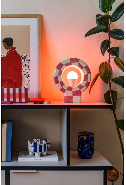Różowa lampa stołowa (wysokość 23,5 cm) Vialini – Bloomingville