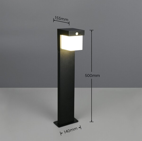 Solarna lampa zewnętrzna typu słupek LED (wysokość 50 cm) Colombo – Reality