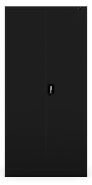 Szafa biurowa na dokumenty z 4 półkami czarna, 900x1850x400 mm: JAN