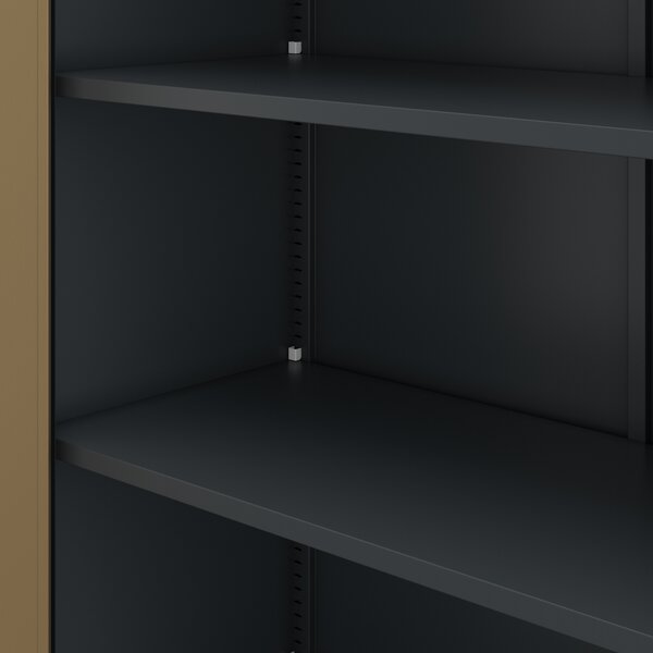 Szafa biurowa na dokumenty antracytowa/ orzech: Eco Design JAN, 900 x 1850 x 400 mm