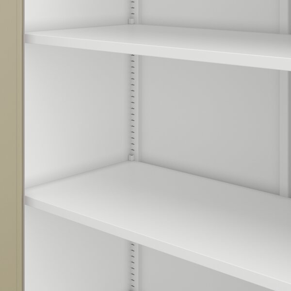 Biurowa szafa metalowa ALEX, 450 x 1850 x 400 mm, Eco Design: biała/ dąb sonoma