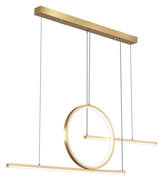 Forma 1 – Lampa wisząca LED 90 cm, 20W, Złoty