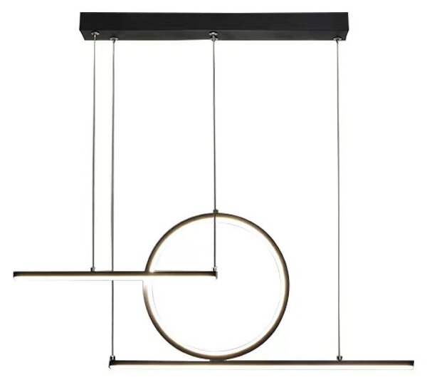 Forma 1 – Lampa wisząca LED 90 cm, 20W, Czarny