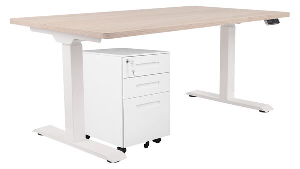 Zestaw: Biurko Alto 101 White + kontenerek
