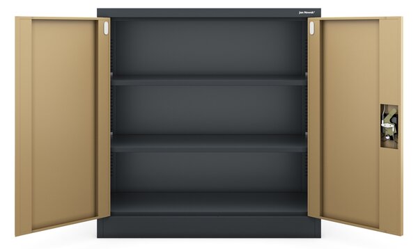 Szafka na akta osobowe, niska, antracytowa/orzech, 900x930x400 mm: BEATA Eco Design