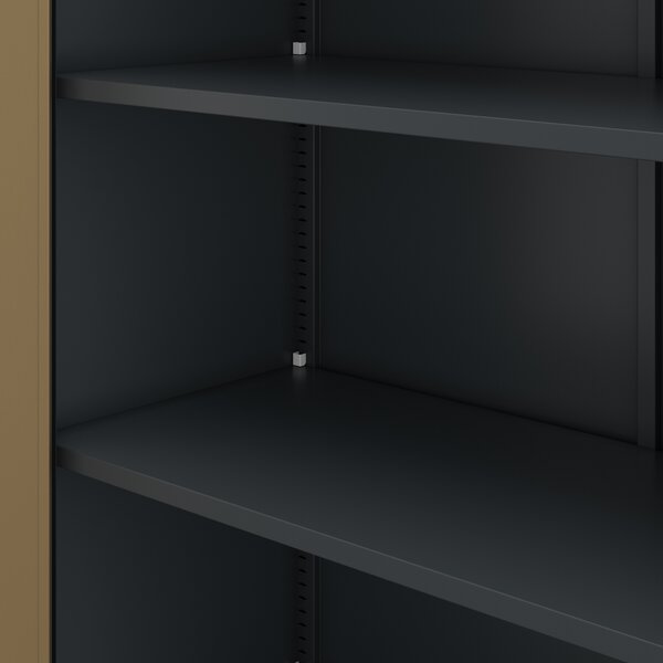 Szafa biurowa na dokumenty metalowa antracytowa/ orzech: Eco Design - KEVIN, 900 x 1400 x 400 mm