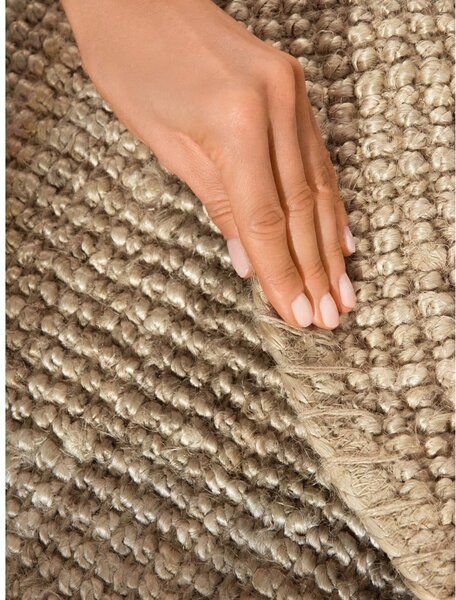 Kremowy okrągły dywan z juty ø 160 cm Bouclé Jaipur – Hanse Home