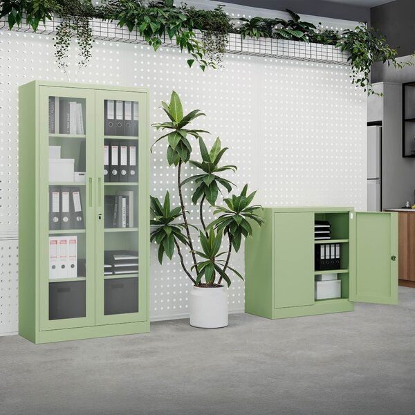 Szafka metalowa BEATA, 900 x 930 x 400 mm, Fresh Style: pastelowy zielony
