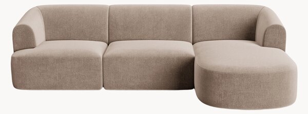 Narożna sofa modułowa z aksamitu Campi (4-osobowa)