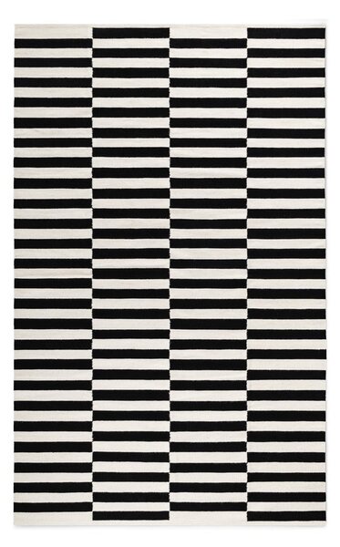 Czarno-biały wełniany dywan dwustronny tkany ręcznie 200x300 cm Donna – Hanse Home