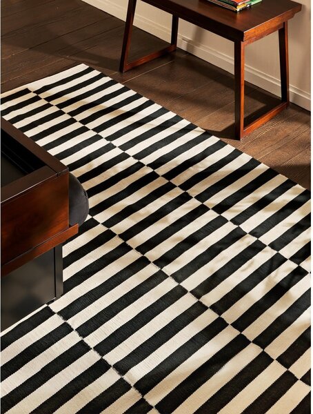 Czarno-biały wełniany dywan dwustronny tkany ręcznie 200x300 cm Donna – Hanse Home