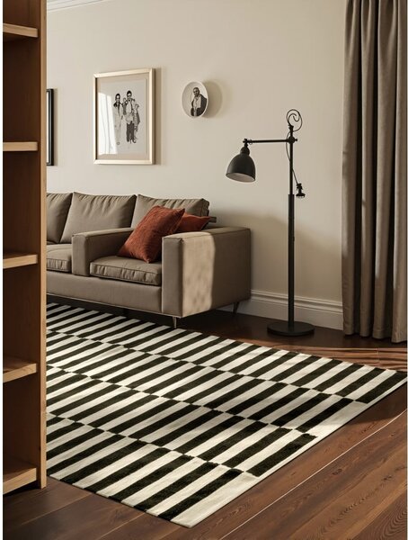 Czarno-biały wełniany dywan dwustronny tkany ręcznie 200x300 cm Donna – Hanse Home