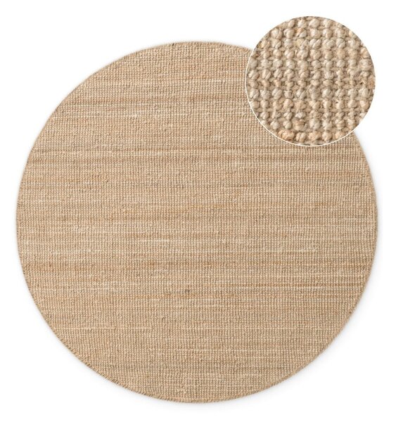 Okrągły dywan z juty w naturalnym kolorze ø 160 cm Bouclé Jaipur – Hanse Home