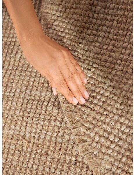 Okrągły dywan z juty w naturalnym kolorze ø 160 cm Bouclé Jaipur – Hanse Home