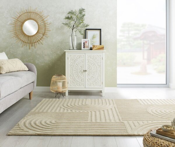 Beżowy dywan wełniany Flair Rugs Zen Garden, 120x170 cm