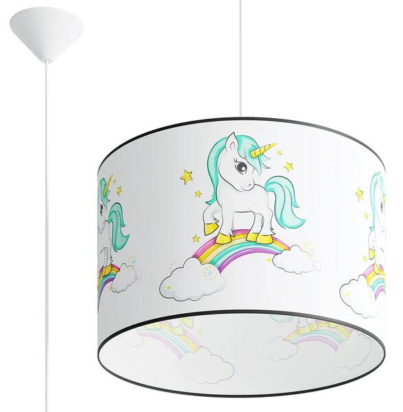 Lampa dla dzieci z jednorożcem na abażurze - 3X A587 D0-R99