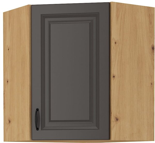 Szafka kuchenna wisząca górna narożna STILO 58x58 GN-72 1 F Grafit/Artisan
