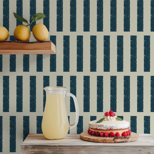 Tapety Ciemno-turkusowe pionowe paski na jasnym tle, Unikalne tapety, a01189 : Uwalls.pl