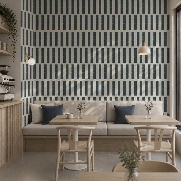 Tapety Ciemno-turkusowe pionowe paski na jasnym tle, Unikalne tapety, a01189 : Uwalls.pl
