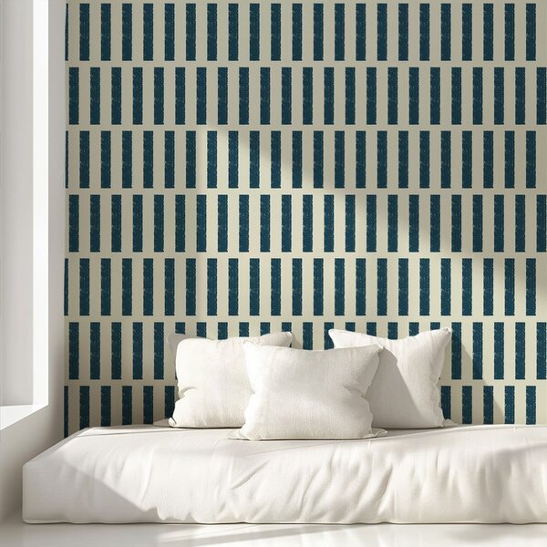 Tapety Ciemno-turkusowe pionowe paski na jasnym tle, Unikalne tapety, a01189 : Uwalls.pl