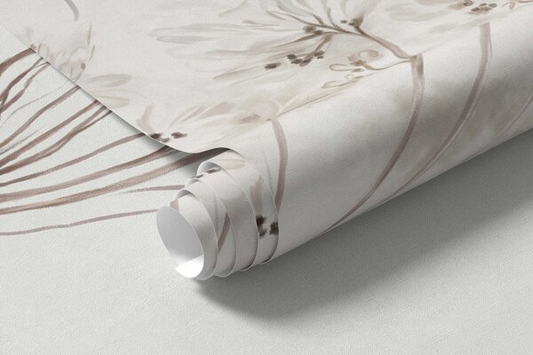 Fototapety Wysuszone baldachy na jasnym, minimalistycznym tle, Fototapety Kwiaty, Fototapety Duże kwiaty, w05543 : Uwalls.pl