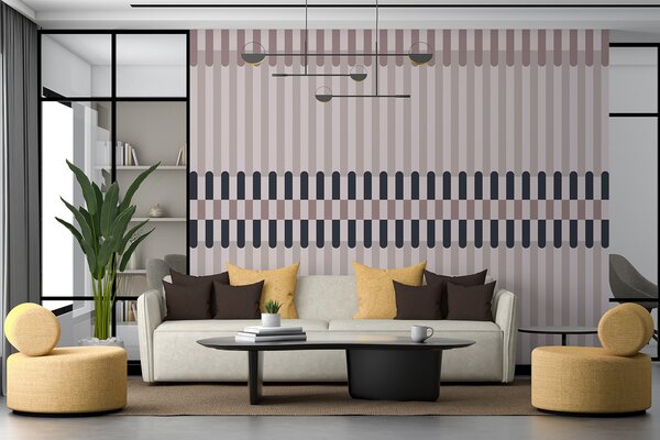 Fototapety Wzór w paski w odcieniach kremowym i ciemnoniebieskim, Fototapety Geometryczne, w05150v2 : Uwalls.pl