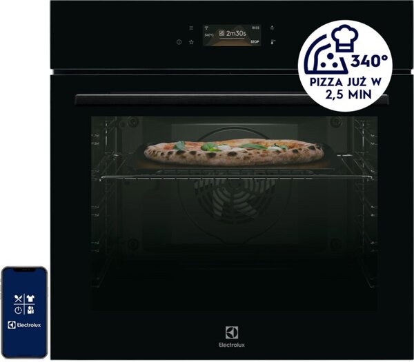Piekarnik ELECTROLUX LOX8P87WZ Seria 700 MealAssist PizzaExpert Elektryczny Czarny A++