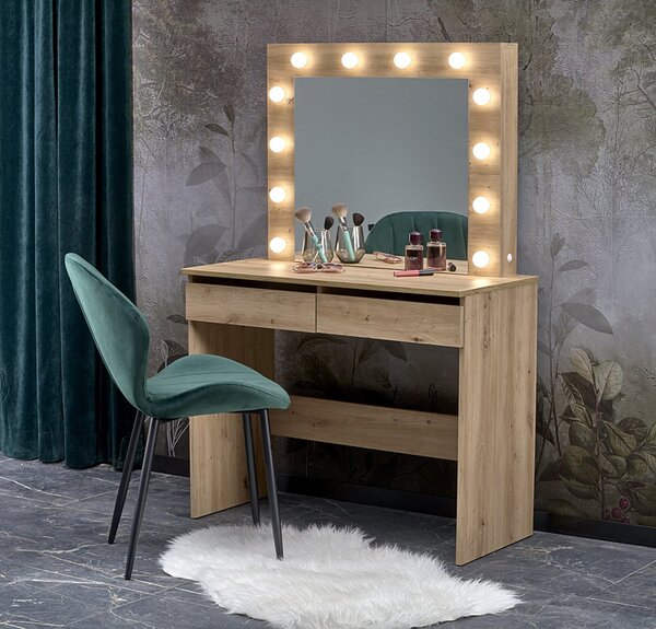 Toaletka z lustrem i oświetleniem led dąb artisan F7-W19