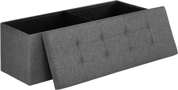 Taboret z miejscem do przechowywania OTTOMAN 110x38 cm, ciemnoszary