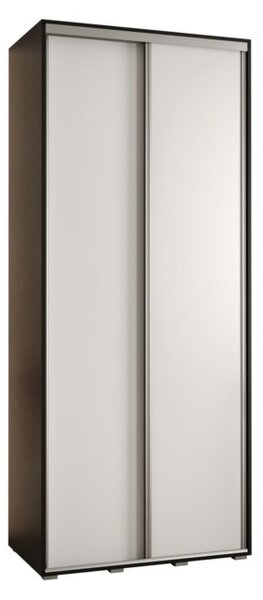 Szafa przesuwna wysoka Davos 1 100, gÅ. 45 cm czarny + biaÅy + srebrny