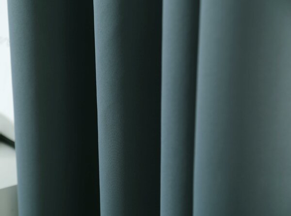 Niebieskozielona zasłona OXFORD 140x250 cm Zawieszanie: Taśma z wiązaniami