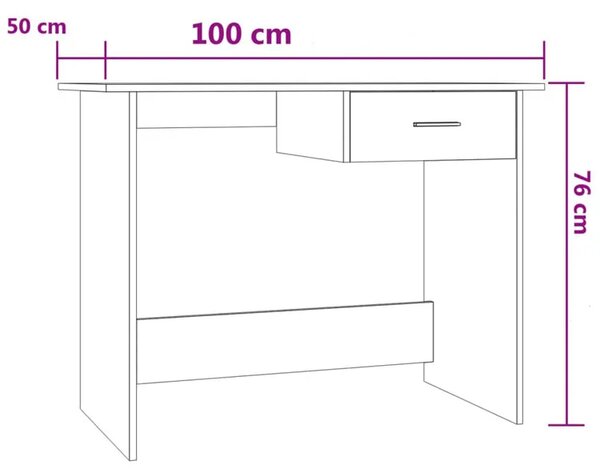 Czarne minimalistyczne biurko o szerokości 100 cm Z5-D94