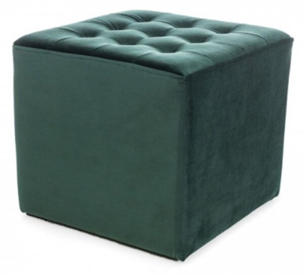 Zielony taboret LORI VELVET