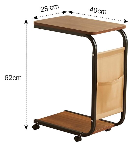 Deskcart™ Ruchomy Stolik Kawowy W Kształcie Litery C