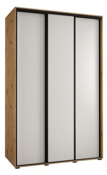 Szafa przesuwna wysoka Davos 1 150, gÅ. 45 cm artisan + biaÅy + czarny