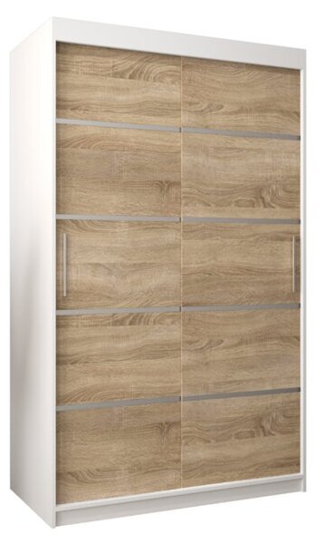Szafa przesuwna garderoba Verona 1 120 wys. 200 cm biaÅy + sonoma